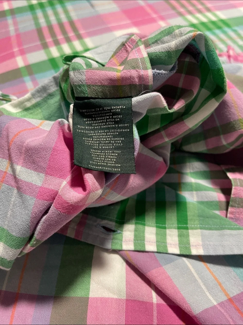 EUC ‼️ RL LAUREN QUEEN COMFORTER  AND 2 EURO SHAMS  CATLIN UNIVERSITY PLAID 🌸‼️